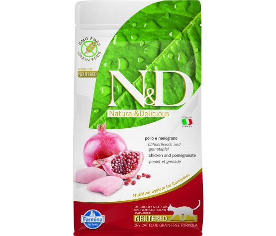 N&amp;D PRIME S.G CHAT INT. POULET/GRE 3.3LB