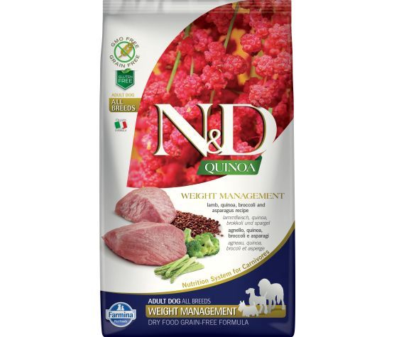 Farmina N&amp;d Quinoa Sans Grains Chien Contrôle De Poids Agneau Moyen/grand 15.4 Lb