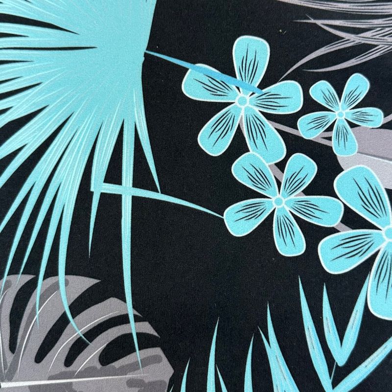 Microfibre tropicale – Noir &amp; turquoise