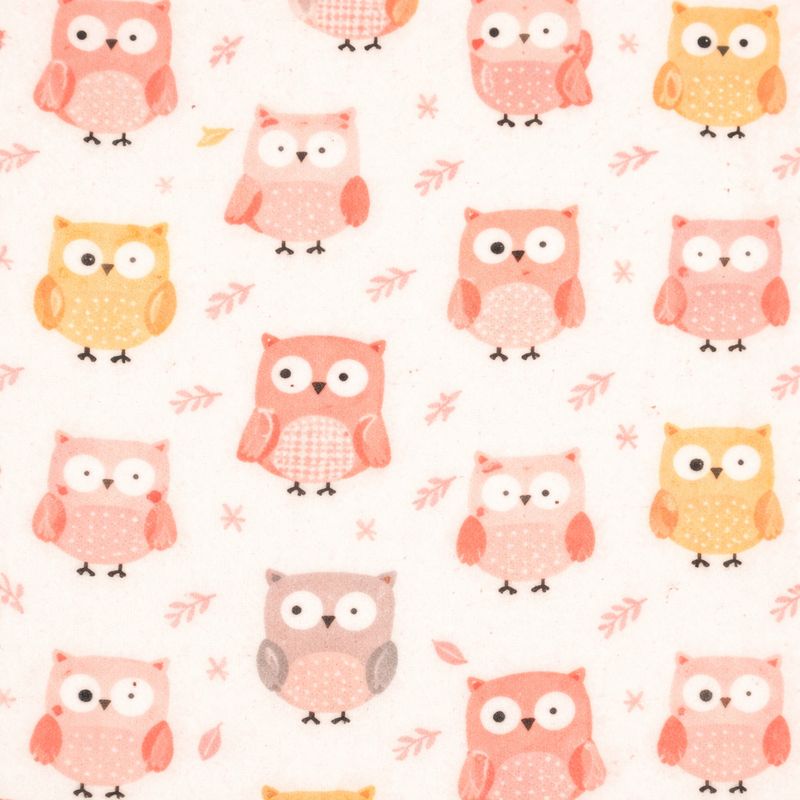 Flanelle enfants – Hiboux pastel