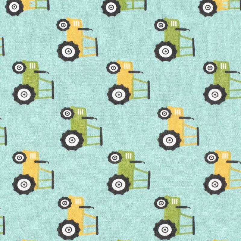 Flanelle enfants – Tracteurs colorés