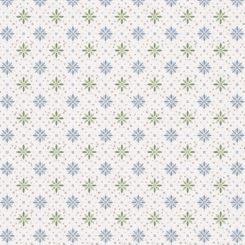 Coton imprimé motifs géométriques verts