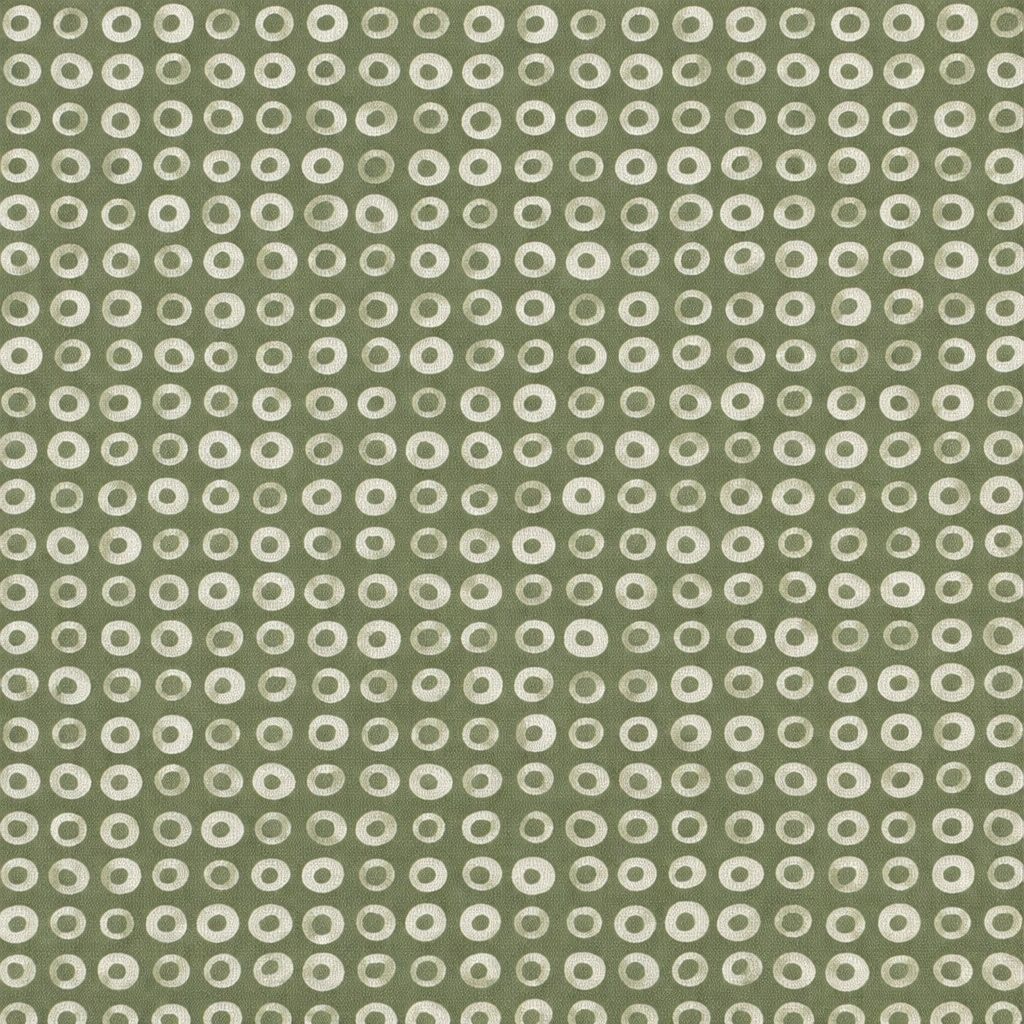 Coton imprimé cercles verts modernes