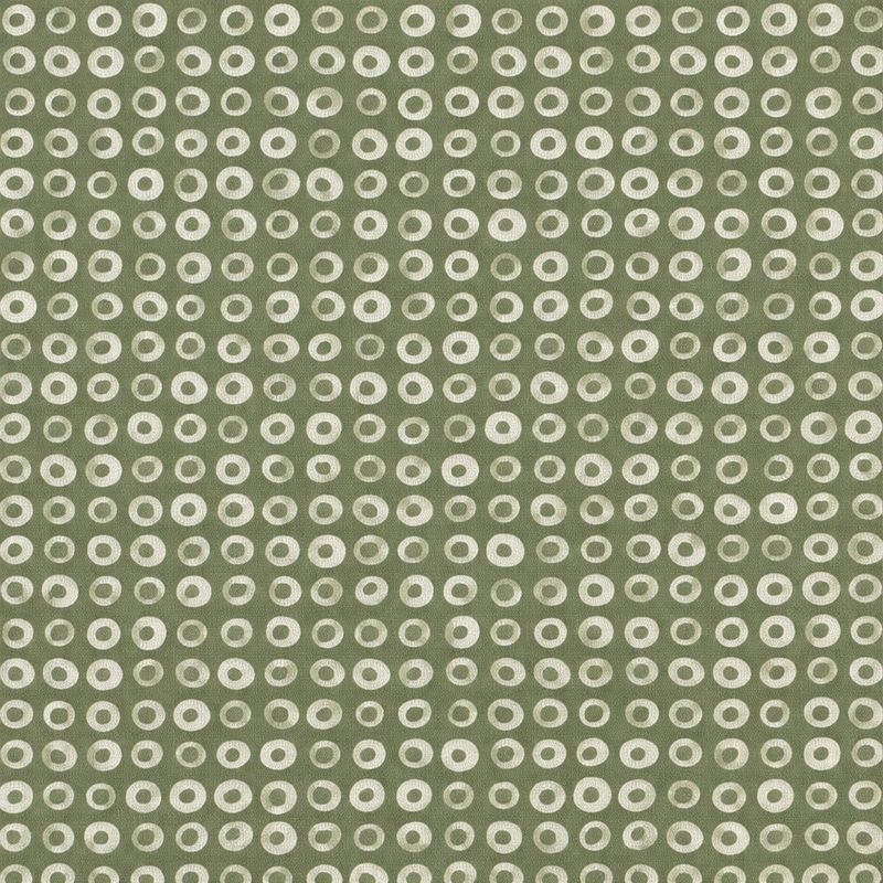 Coton imprimé cercles verts modernes