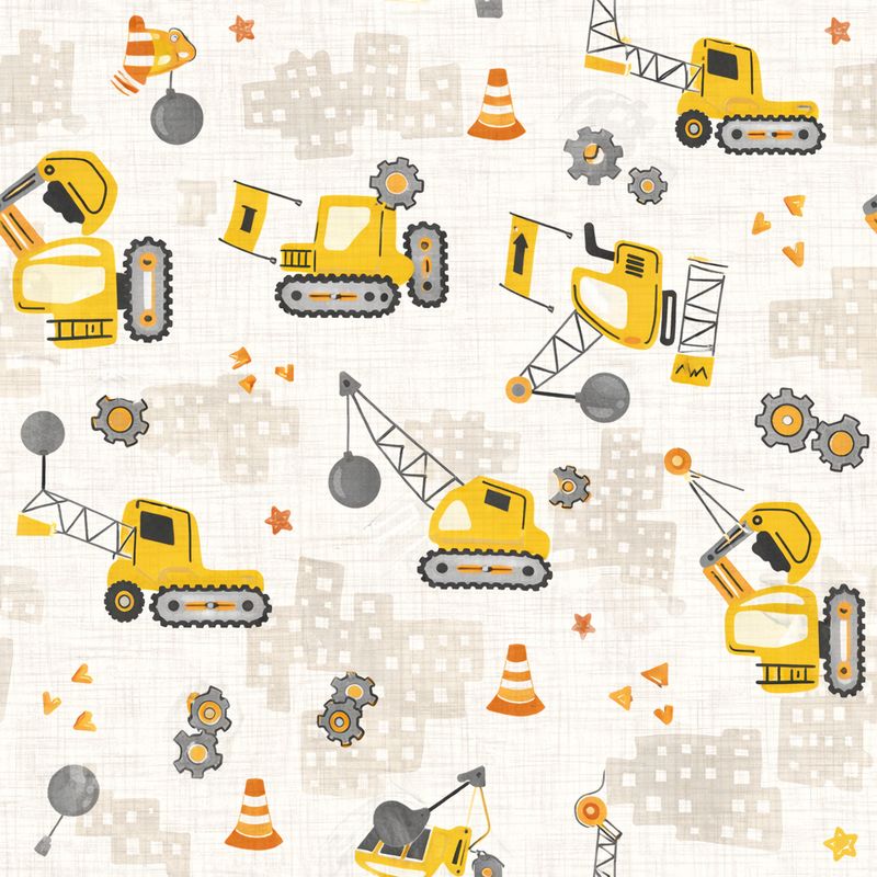 Coton enfants – Véhicules de construction