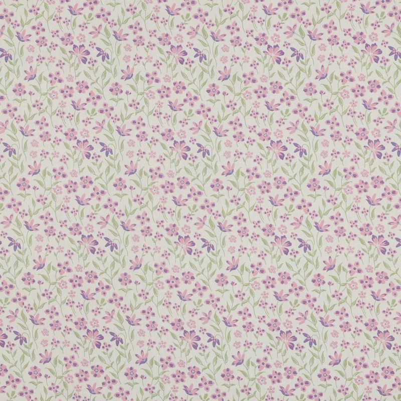 Popeline fine – Fleurs mauves