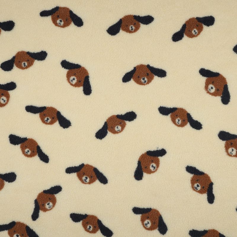Teddy jacquard – Chiens beige