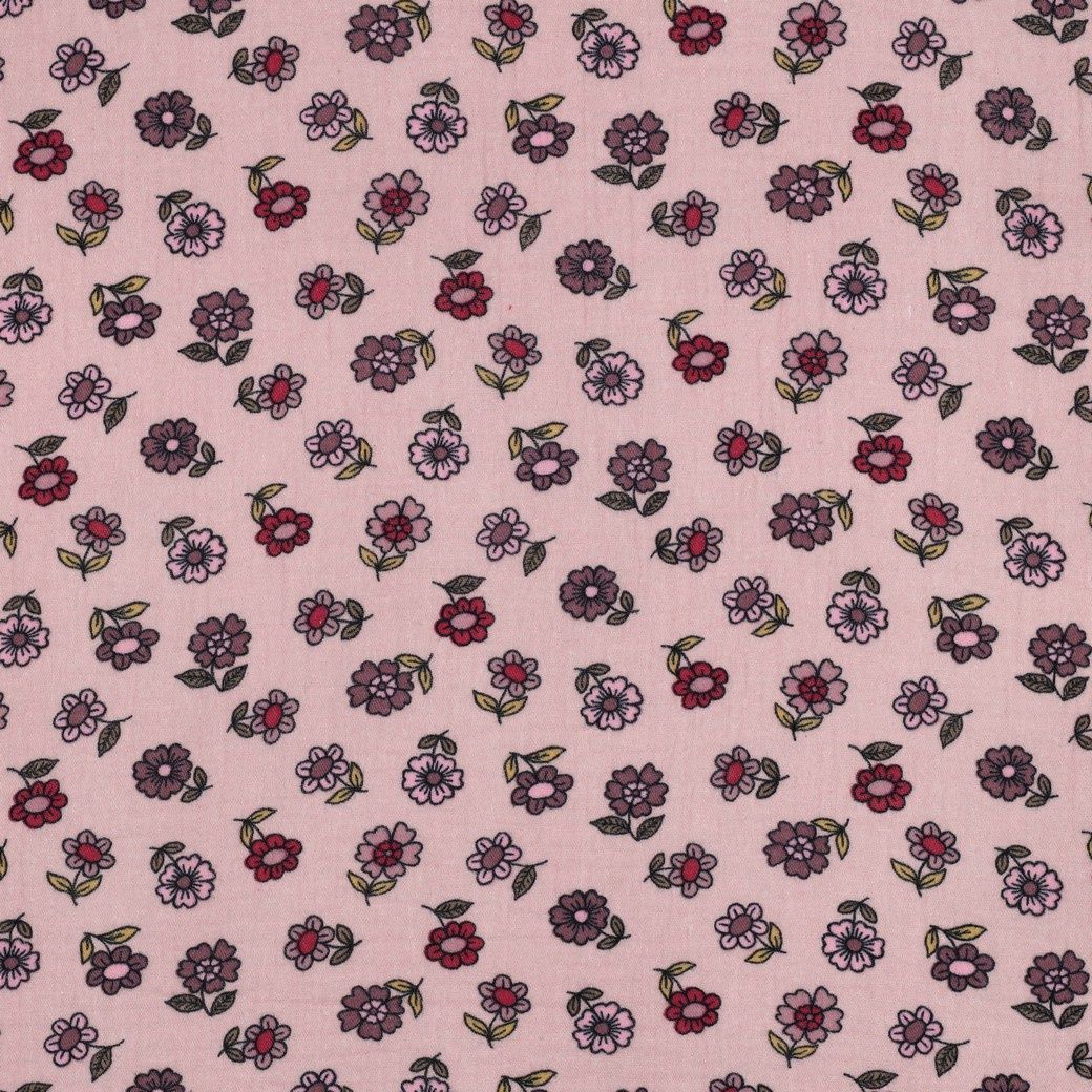 Double gaze – Fleurs vieux rose