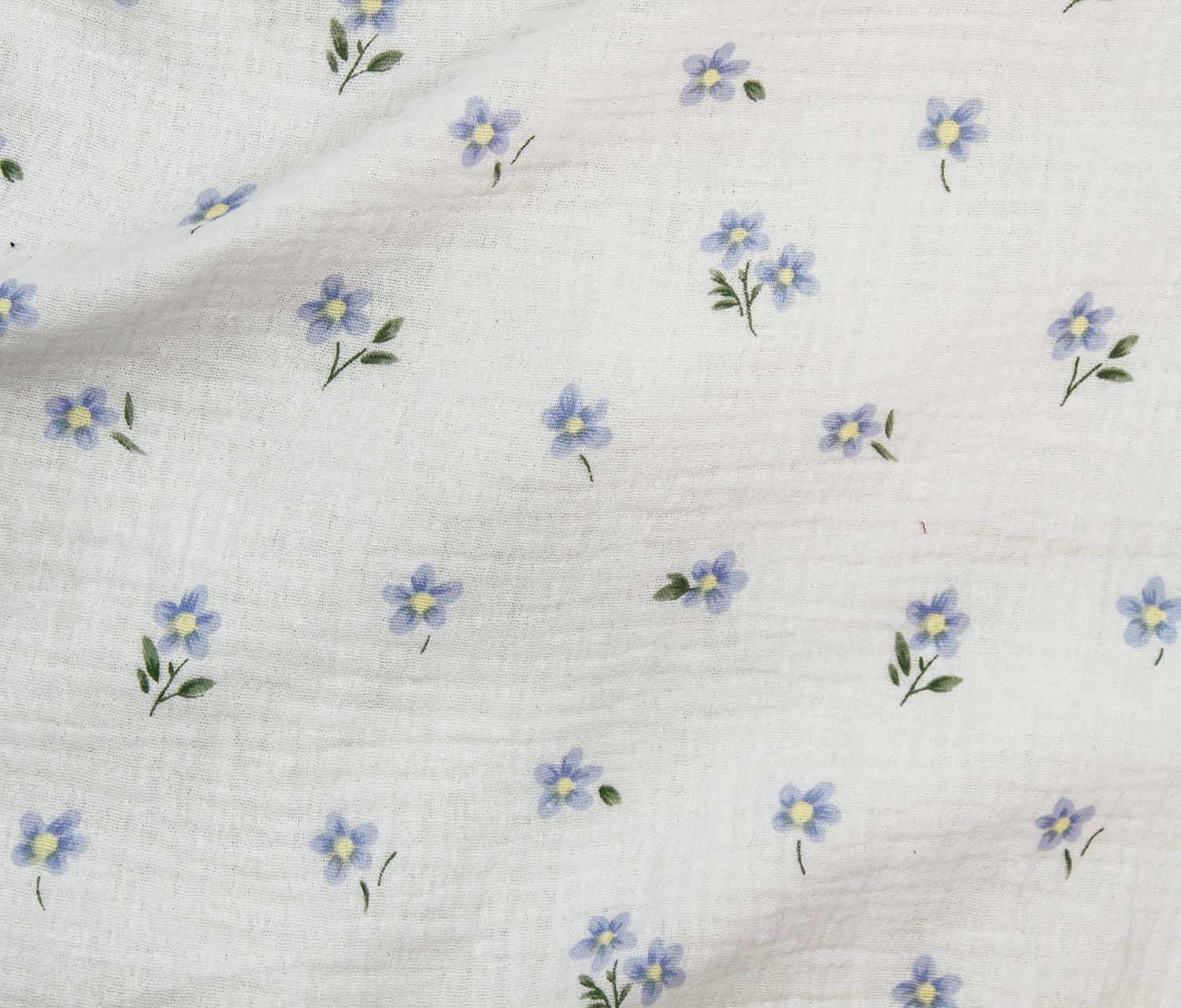 Gaze de coton imprimée – Fleurs