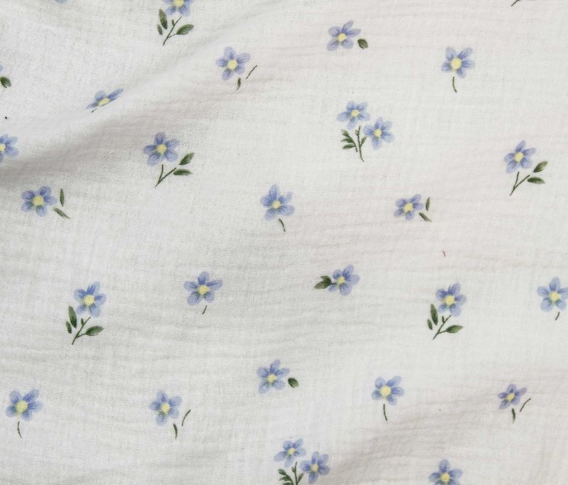 Gaze de coton imprimée – Fleurs