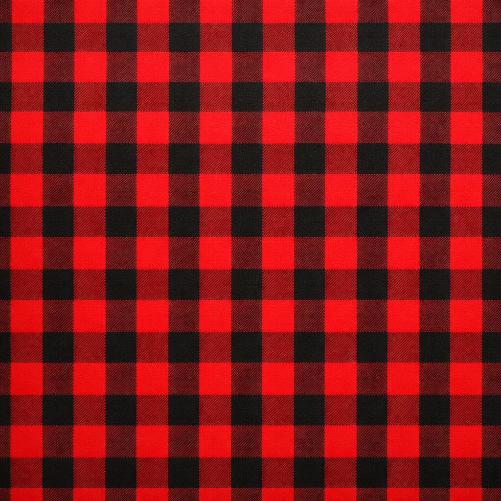 Coton imprimé carreaux rouge et noir