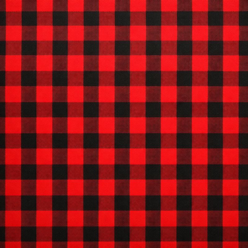 Coton imprimé carreaux rouge et noir