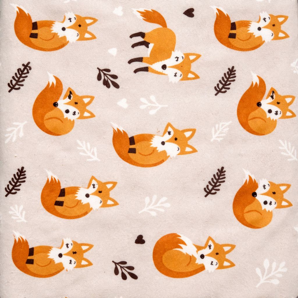 Micropolar imprimé renards mignons