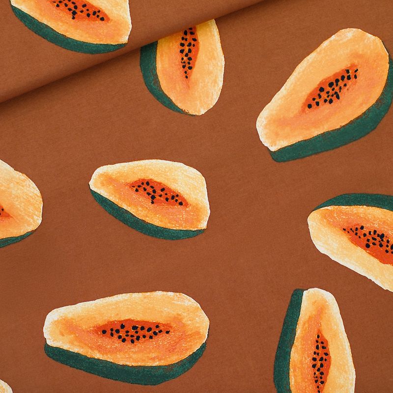 French Terry – Papayes sur fond brun Glazed Ginger | See You At Six