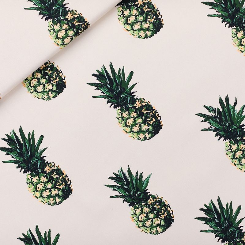 Gabardine de coton – Ananas sur fond beige doux | See You At Six