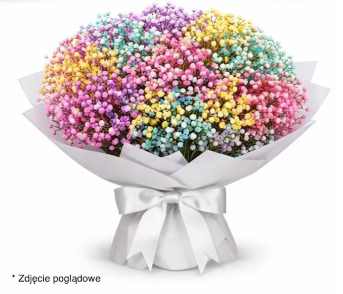 Bukiet z Kolorowej Gipsówki
