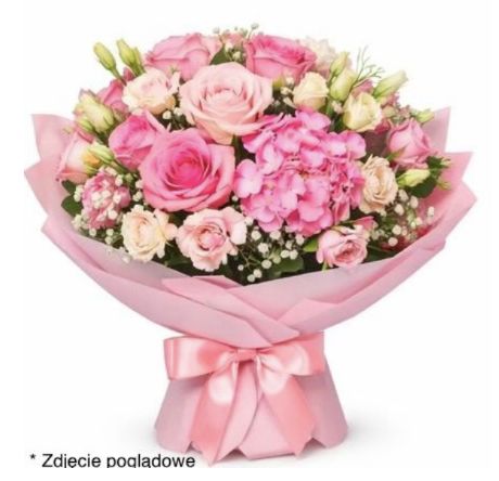 Różowy Bukiet z Kwiatów Mieszanych