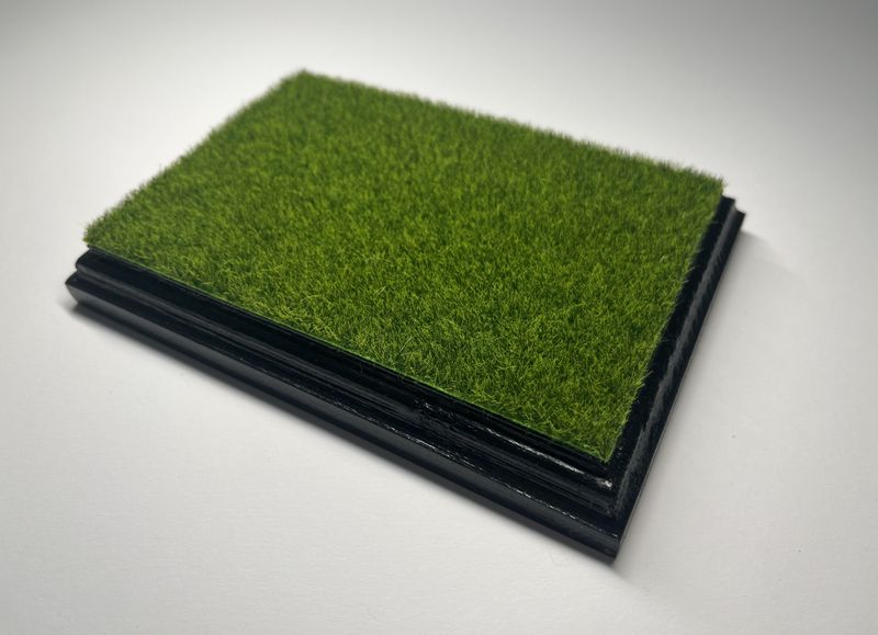 Podstawka dębowa Drewno &amp; Trawa – Prostokąt S | Czarny | Frez klasyczny