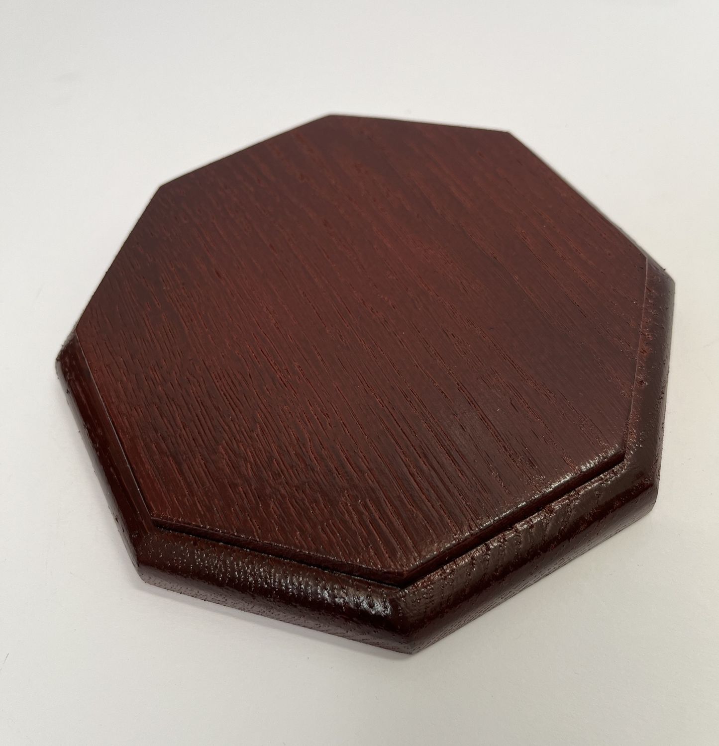 Ośmiokątna podstawka dębowa | Mahoń | Frez zaokrąglony