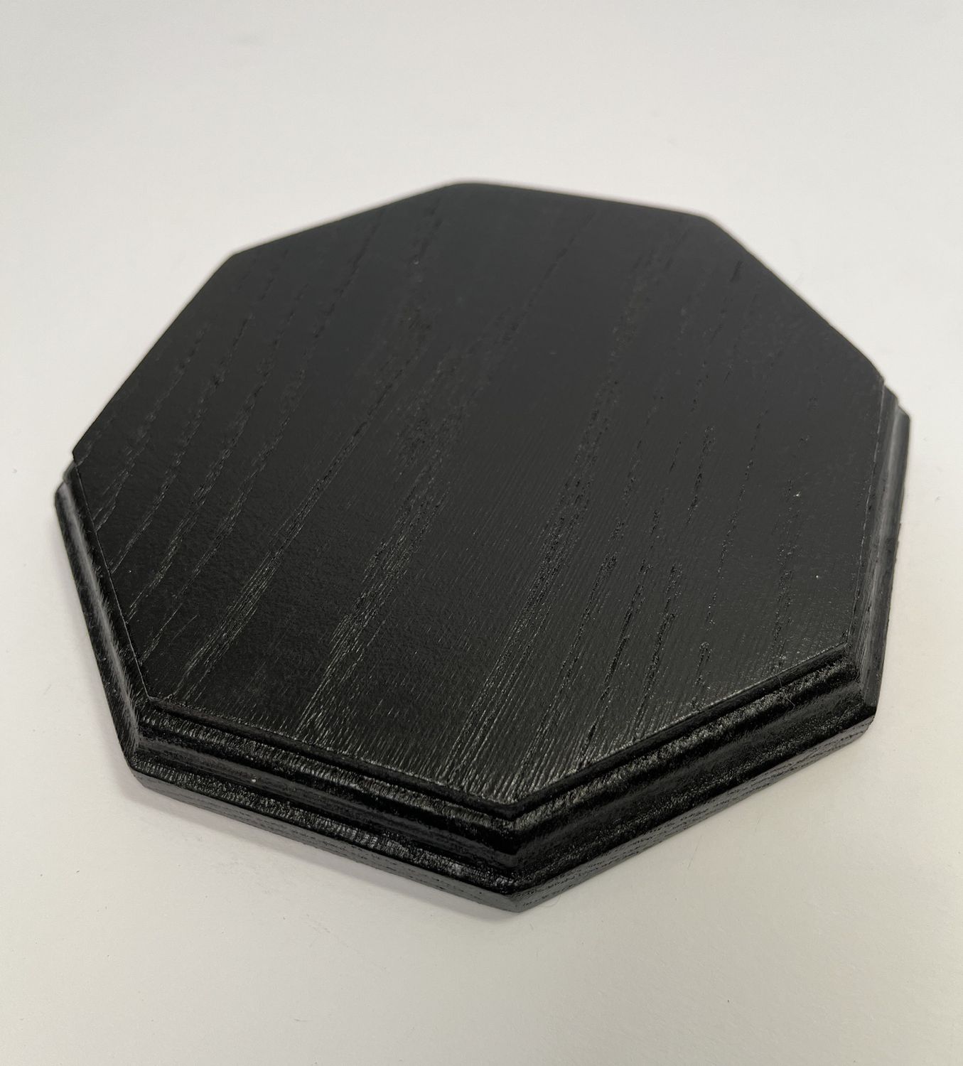 Ośmiokątna podstawka dębowa | Natural| Frez klasyczny