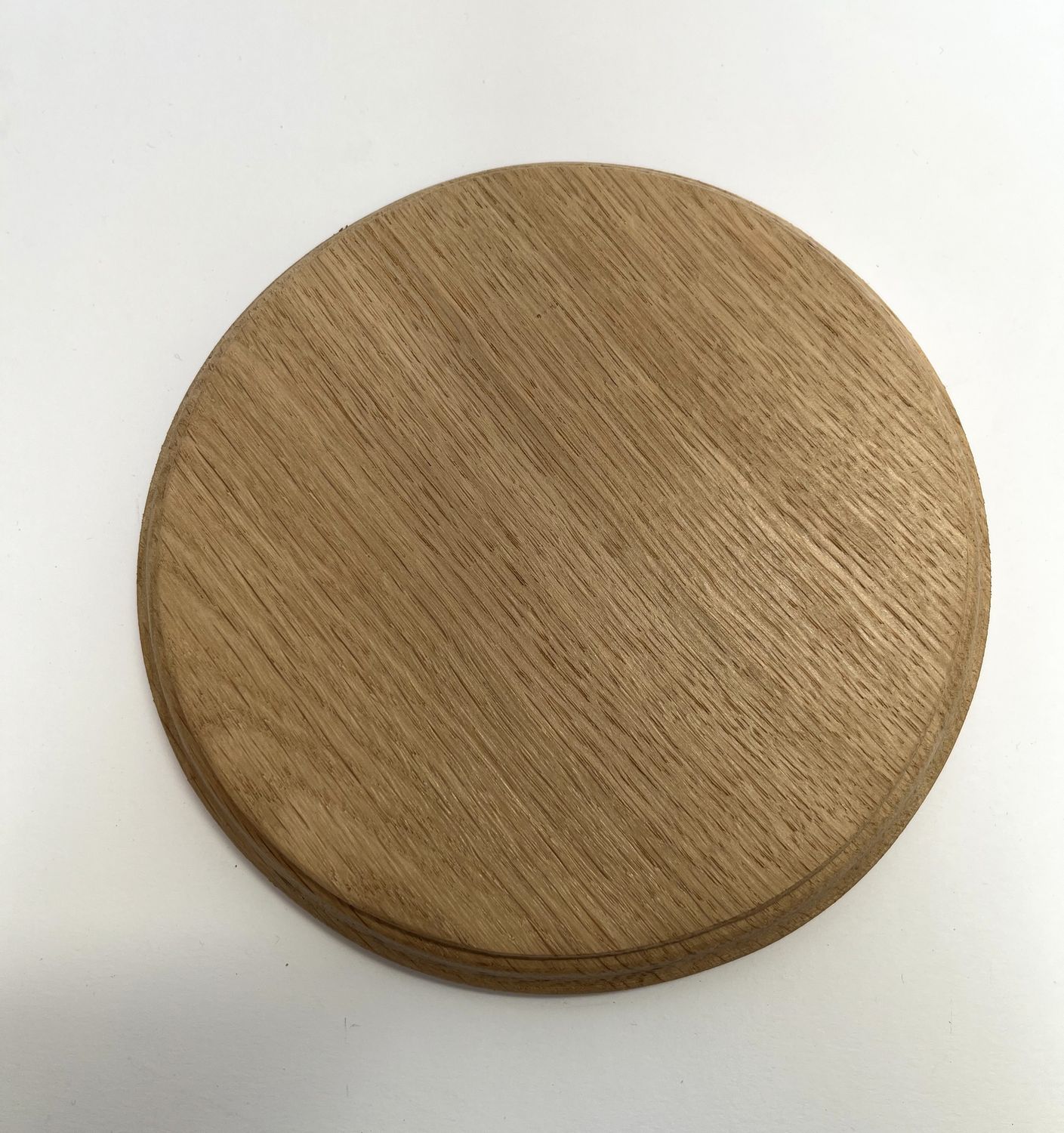 Okrągła podstawka dębowa | Natural | Frez klasyczny
