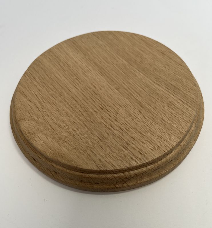 Okrągła podstawka dębowa | Natural | Frez klasyczny