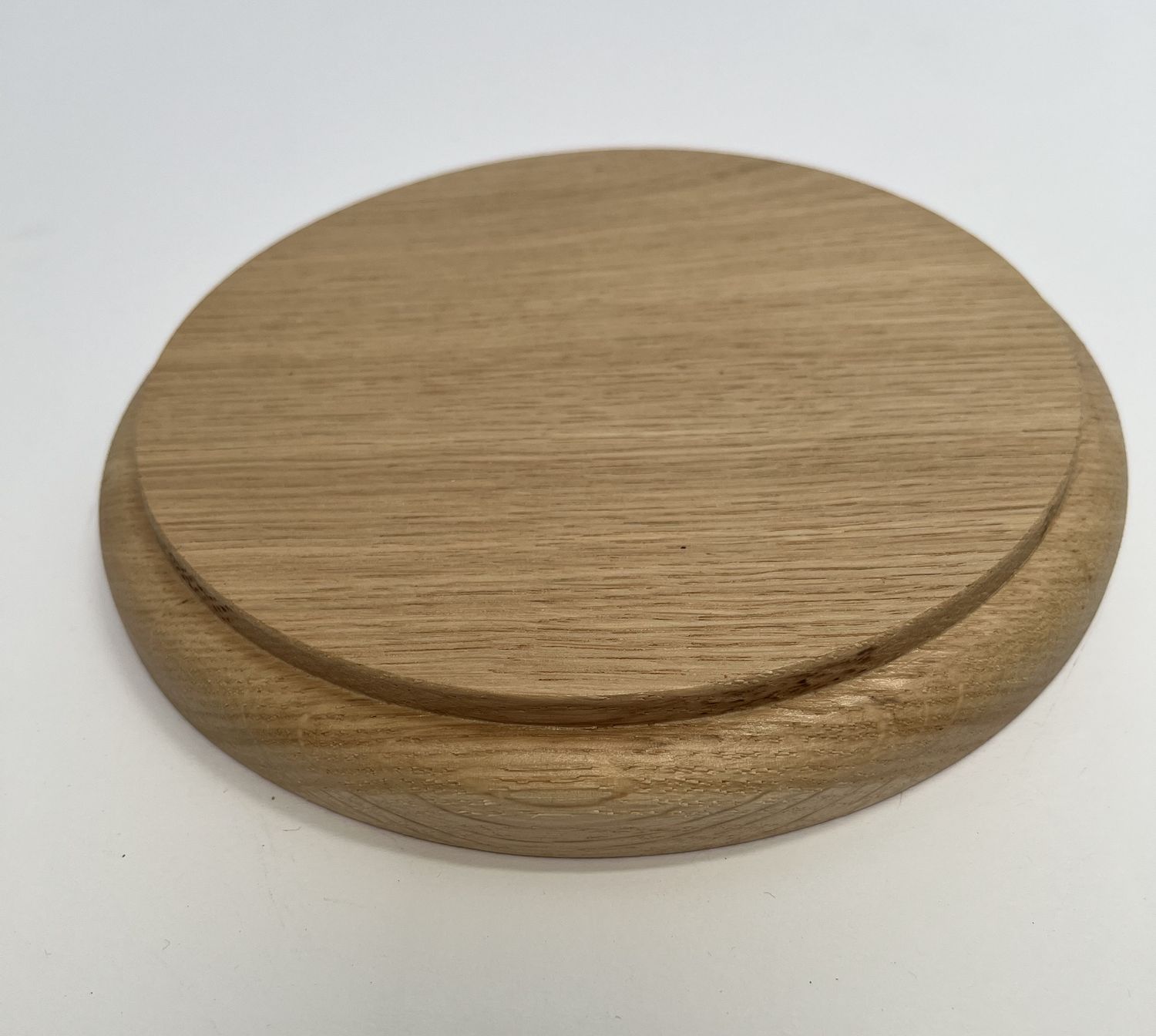 Okrągła podstawka dębowa | Natural | Frez zaokrąglony