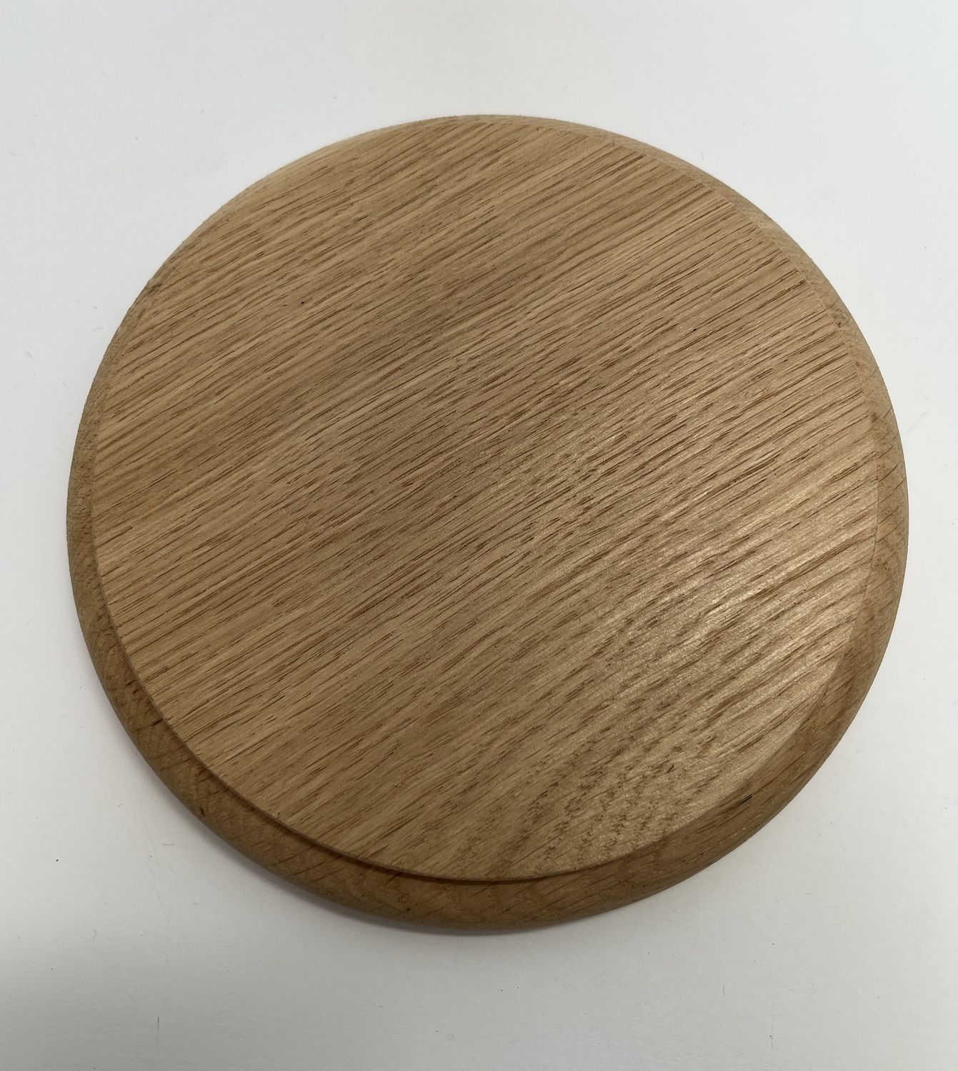 Okrągła podstawka dębowa | Natural | Frez zaokrąglony