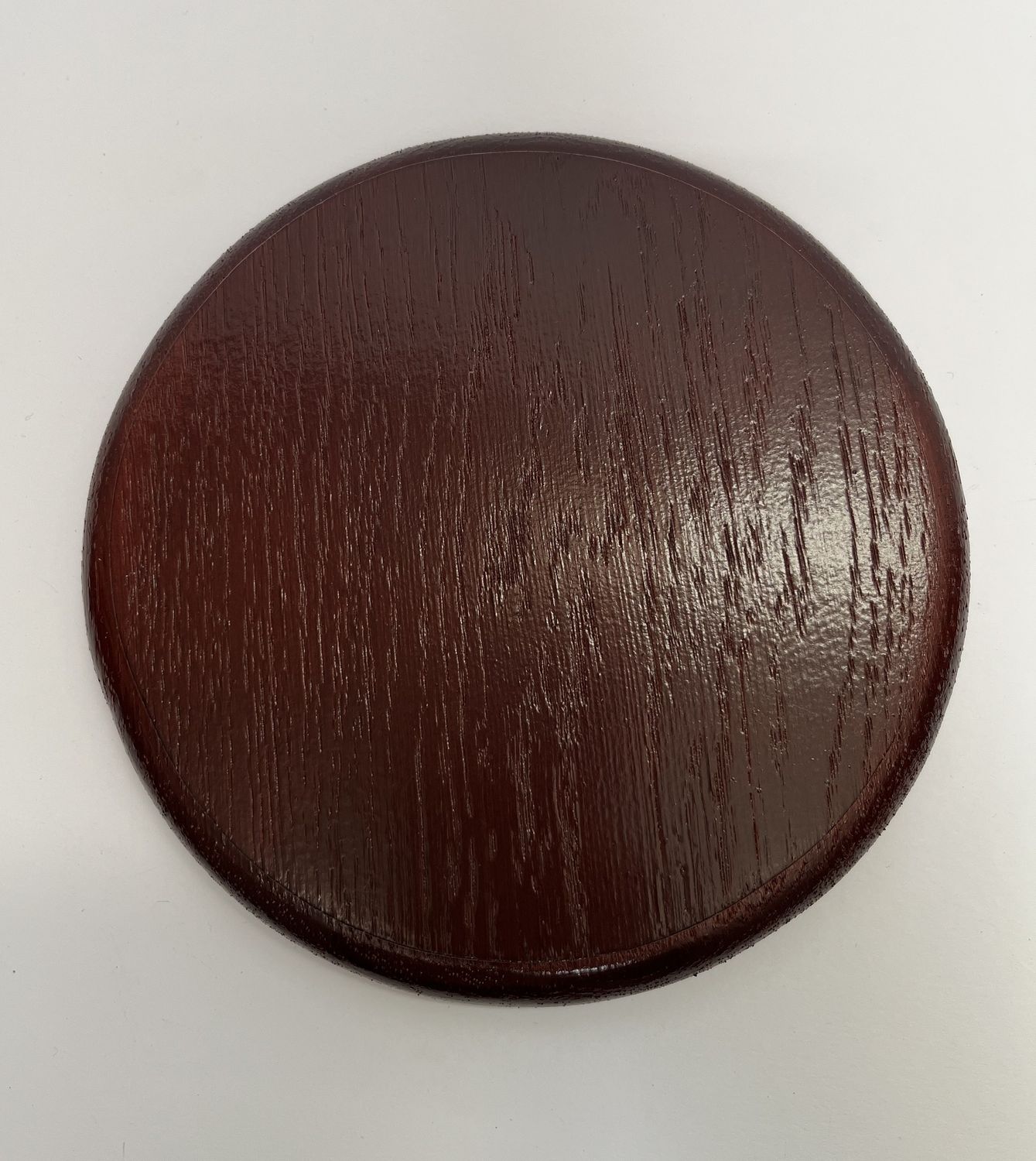 Okrągła podstawka dębowa | Mahoń | Frez zaokrąglony