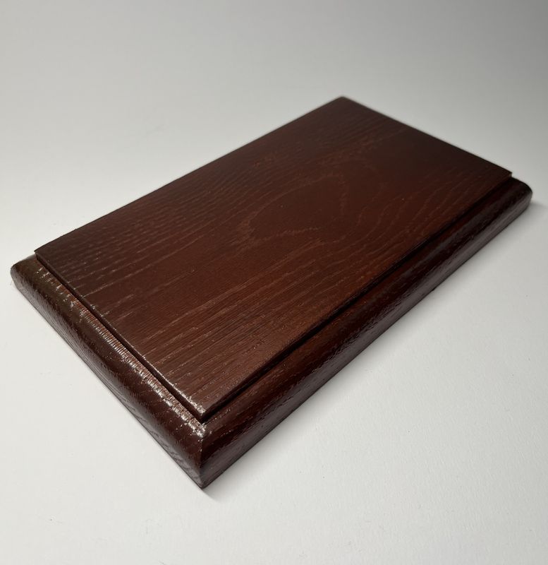 Prostokątna podstawka dębowa – L | Mahoń | Frez zaokrąglony