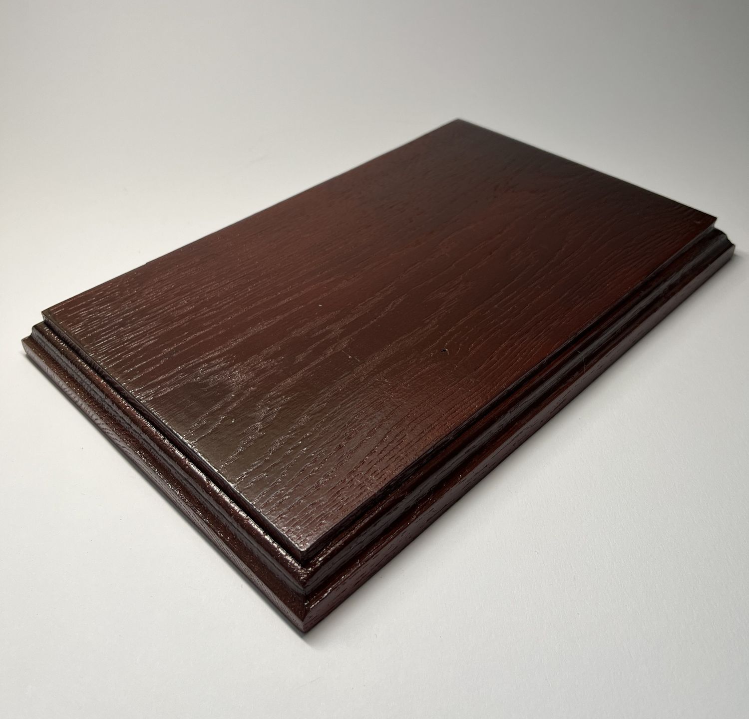 Prostokątna podstawka dębowa – M | Mahoń | Frez klasyczny