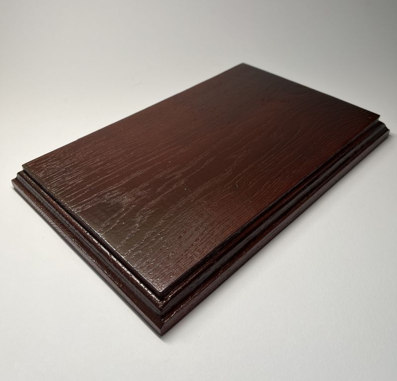 Prostokątna podstawka dębowa – M | Mahoń | Frez klasyczny