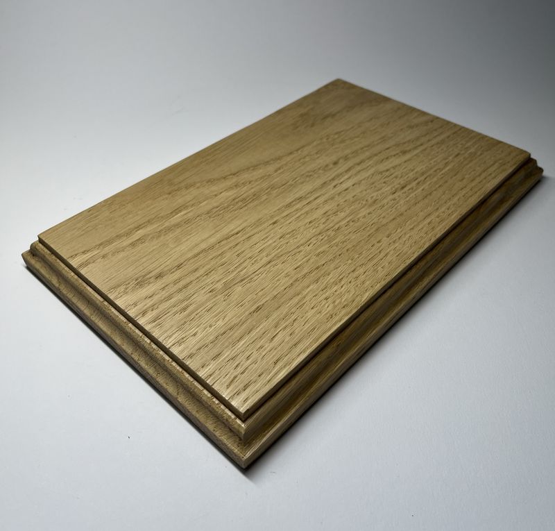 Prostokątna podstawka dębowa – M | Natural| Frez klasyczny