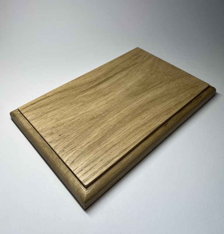 Prostokątna podstawka dębowa – M | Natural| Frez zaokrąglony