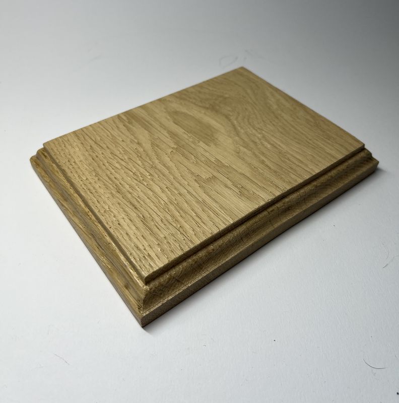 Prostokątna podstawka dębowa – S | Natural | Frez klasyczny