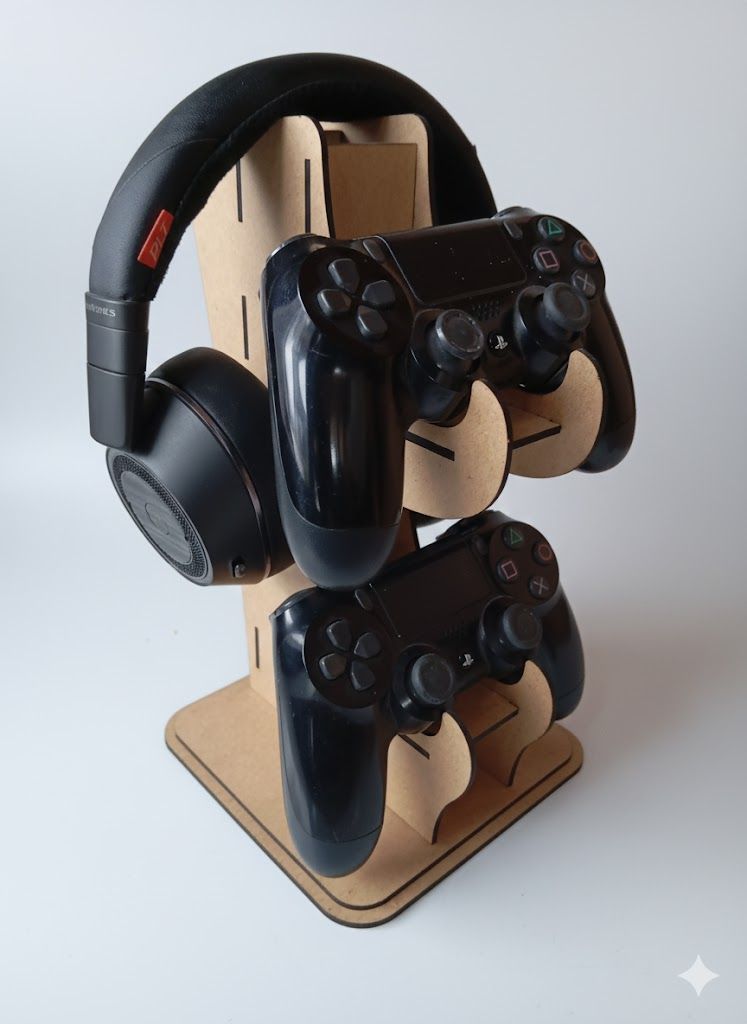 Personalizowany Prezent dla Gracza – Stojak na Pady i Słuchawki z Grawerem