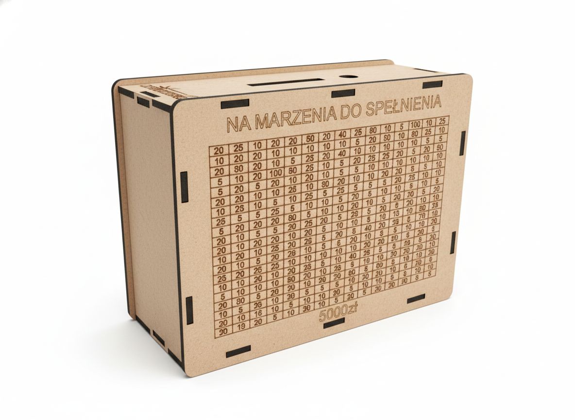 Skarbonka wykreślana na marzenia do spełnienia 5000zł