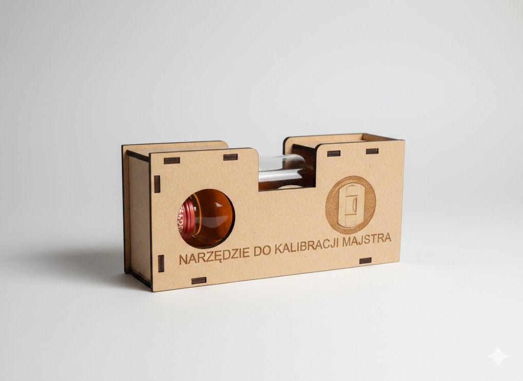 Narzędzie do kalibracji majstra – Drewniane Etui na Małpkę (Prezent)