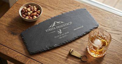 Łupkowa taca, deska do serwowania 30 × 13 cm – personalizowany grawer