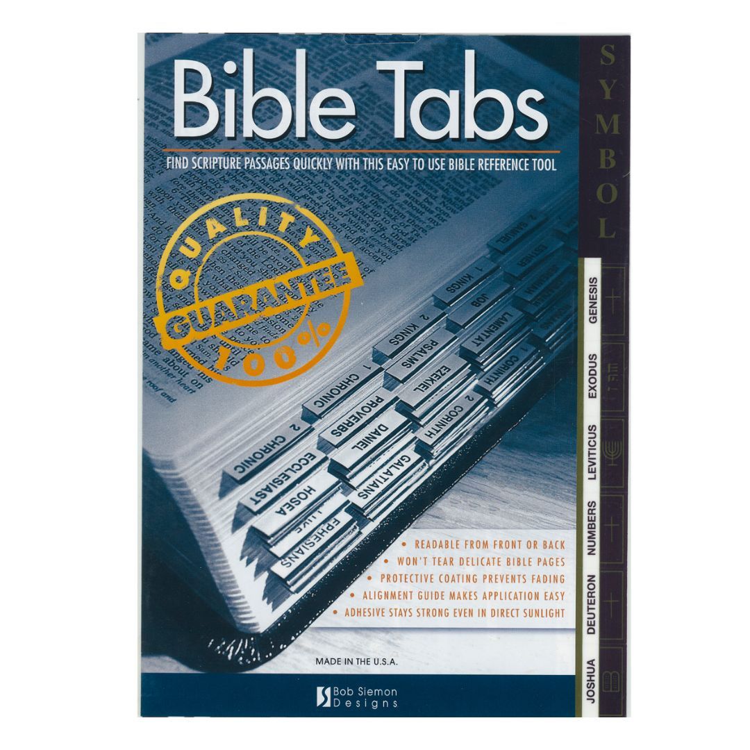 Bible Indexing Tabs Burgundy Gold Edged Symbol 510-374-0117