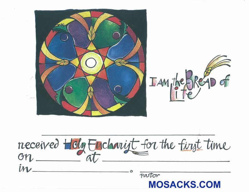 First Communion Certificate 8.5" X 11"  full color-WLP000996 with Envelope