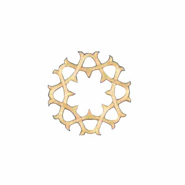Beau Veste Applique Crown Of Thorns 10-1750 embroidered gold metallic Crown of Thorns applique