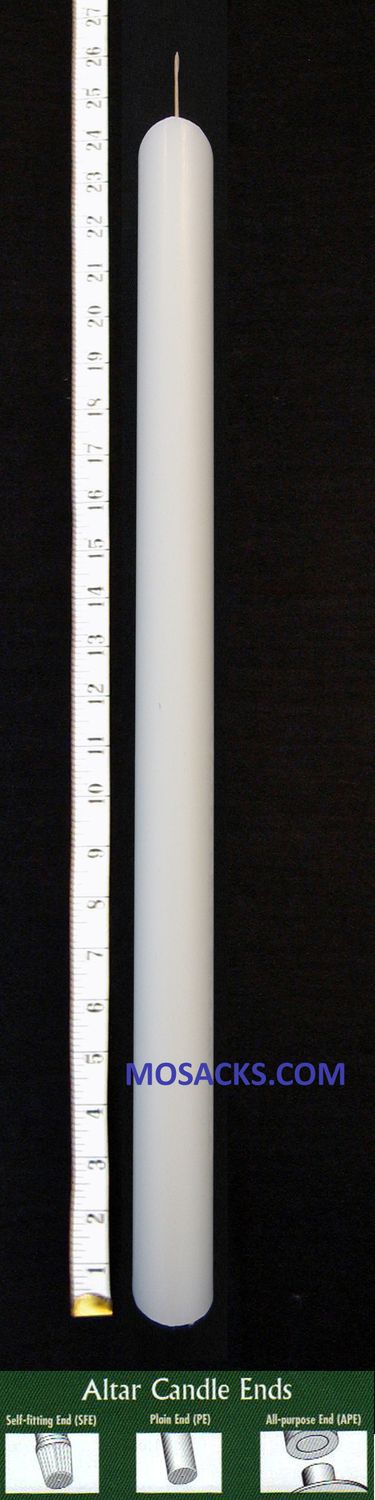 Long-Burning 51% Beeswax Altar Candle 1-15/16" x 24" PE