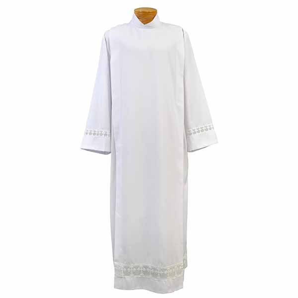 Beau Veste Alb #4332 with Lace-Style Latin Crosses