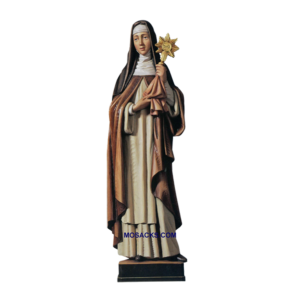 St Clare Carved Linden Wood Statue-902 - St Clare of Assisi 3' and 4' statue
