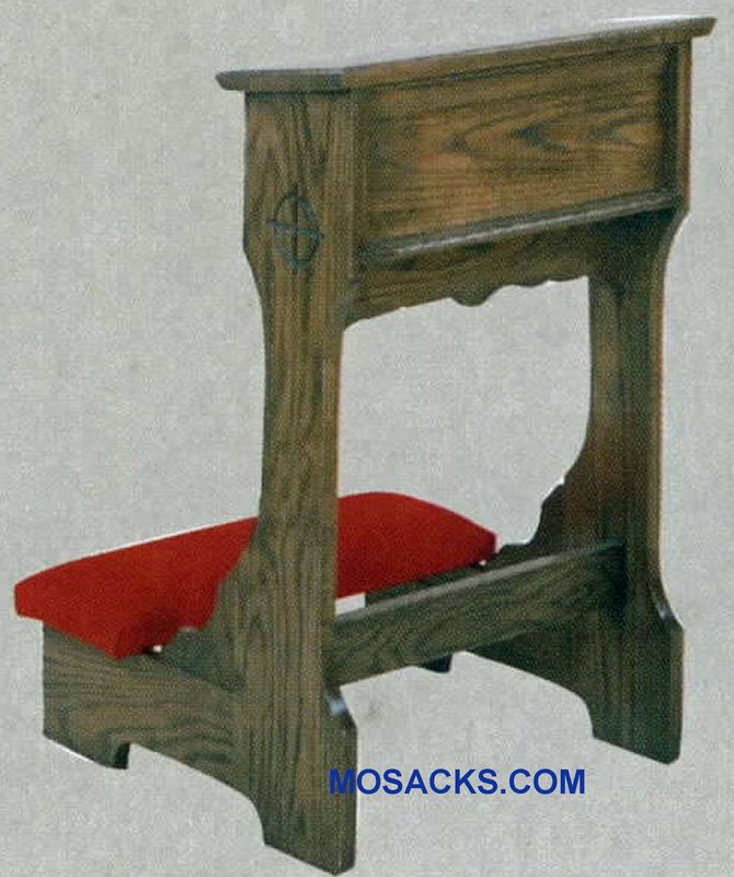 W Brand Prie Dieu Kneeler with shelf 22" w x 21" d, 32" H 40-58. This Prie Dieu Kneeler with a slan…
