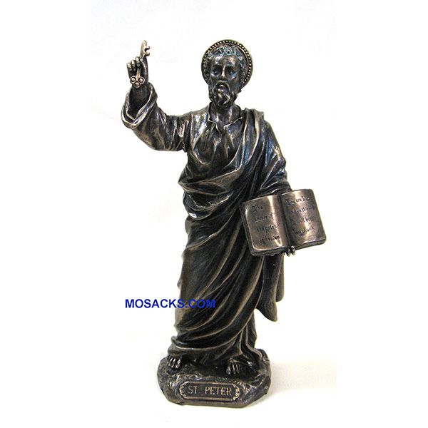 St. Peter 8 Veronese Bronze Statue (SR76023) Saint Peter Veronese Bronze Statue 8" SR76023