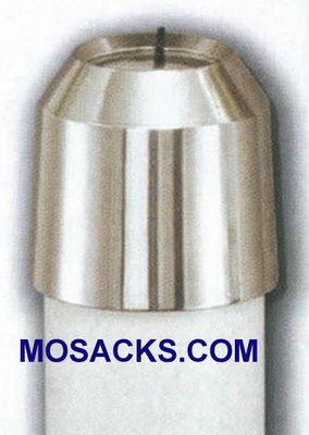 Economy Universal Nickel Plate Candle Burner fits 29/32, 1, 1-1/32" -01802NP