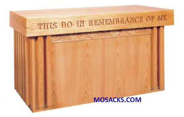 Communion Table Wood closed back Grapevine Band 60" wide x 24" deep x 32" high 40-2161  FREE SHIPPI…