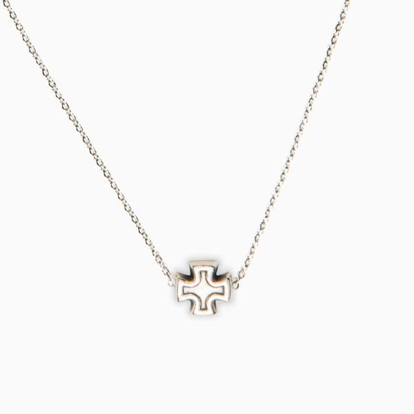 My Saint My Hero Faith Petite Silver Cross Necklace-34004SL